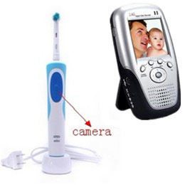 Wireless Toothbrush bathroom spy Camera And Wireless Spy Cell Phone Receiver